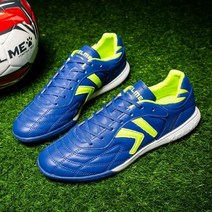 축구화 송아지 가죽 클리트 전문 풋살 오리지널 축구공 트레이닝 스니커즈, 43, Blue Football Boots