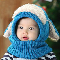 오뜨앙쥬 아동용 뽀글이 니트 후드 방한모자