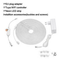 감성소품 네온사인 간판 2345M RGB 네온 라이트 DC2V Tuya APP WiFi 사인 작업 Tuya스마트 라이프 웨딩 홀, 01 one neon strip set_01 1M