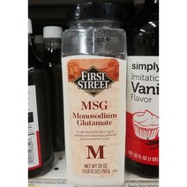 First Street MSG Monosodium Glutamate 퍼스트 스트릿 MSG 모노나트륨 글루탐산염 28oz(793g), 1개