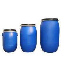 원형 밀폐용기 대형 플라스틱 드럼통 200L 젓갈통, 200리터 청색 고형 폐기물 이중 목적 배럴