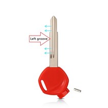 5Pcs 혼다 100 125 CC 스쿠터에 대 한 Uncut 오토바이 점화 키 자석 도난 방지 잠금 DIO Z4, 05 Left Groove Red