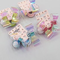 에나멜 볼륨리본 아동머리방울 여아머리끈(한쌍)