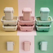 전자레인지 도시락통 예쁜 직장인 런치박스, 스프용기 600ml, 핑크