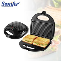 와플기계 붕어빵기계 와플메이커 와플 Sonifer-붙지 않는 코팅 전기 와플 조리기 버블 에그 케이크 샌드위, 01 Sandwich Maker_01 EU