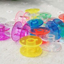 [에이치플러스몰] 보빈 50Pcs 투명 재봉틀 스풀 바느질 실패 미싱 북알, 보빈 50개:레드 BL07696