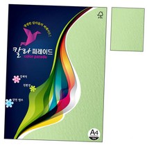 칼라색지 17.어린풀색 A4 160g 10매 1권 용지 프린트 kimminsung20*638371608Qt, 본상품선택