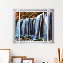 아트박스/꾸밈 it010-시원한폭포풍경_창문그림액자(중형), C타입-엘레강스골드/이미지2