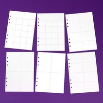 [바보사랑] [A5 다이어리] 워너디스 6공 기본 리필 속지 내지, 옵션:08.모눈먼슬리(GridMonthly)