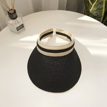 라피아 선캡 여성 밀짚 라탄 모자 빈 자녀들이 밀짚 위에 샤또 라피뜨 로칠드 캡 모자 여름 백가구 밖에 나가 해를 여행하다.