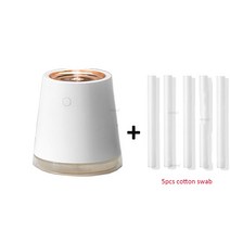 휴대용 무선 가습기 500ml 대용량 1500mAh USB 충전식 배터리 안개 메이커 따뜻한 LED 조명, 흰색 5 필터