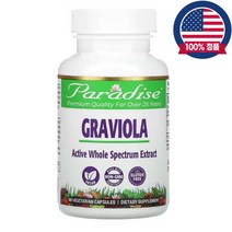 파라다이스허브 그라비올라 가시여지 250mg Graviola 비건 60식물성캡슐, 60정, 1개