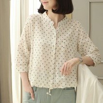 [웬디즈갤러리]도트 7부 시어서커 남방 BSH002