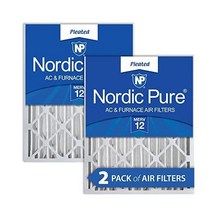 Nordic Pure 20x25x4 MERV 12 주름 AC 퍼니스 에어 필터 2팩
