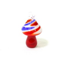 2Pcs 목걸이 팔찌 귀여운 버섯 매력 유리 펜 던 트 Diy 쥬얼리 액세서리 부활절 장식 소품 용품 만들기, 07 버건디_01 about 2.8-3cm