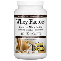 이지몰 내추럴 팩터스 Whey Factors 목초 사육 유청 단백질 천연 더블 초콜릿 907g(2lbs) No.38868, 340.19 g, 내추럴 더블 초콜릿