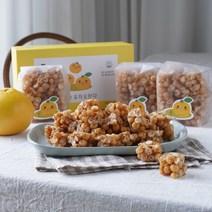 강옥연 수제 유자 오란다 380g 1박스 말랑말랑 촉촉한 수제강정 옛날과자, 380g(95gx4EA), 95g, 1개