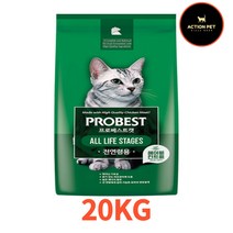 프로베스트 그린 캣 올스테이지 전연령 헤어볼 케어 20kg 대용량 고양이 사료
