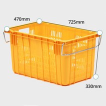 이사박스 매장 슈퍼마켓 마트 제품 운반박스 운반상자 감자상자 농산물상자 고구마상자 과수원상자, 1개, 운반바구니특대 노랑