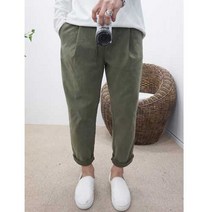 남자 겨울 기모 원카고 세미와이드 밴딩바지