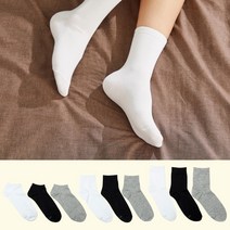 [삭스탑] 여성 여자 데일리 베이직 양말 7켤레 스니커즈 앵클 미들삭스 중목 학생