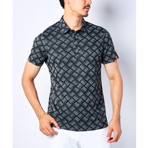 135895 먼싱웨어 ENVOY 썬스크린&FUSIONMOVE 모노그램풍 자카드 반소매 셔츠아울렛 BKGY 블랙x그레이