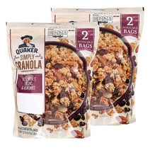 퀘이커 그래놀라 시리얼 Quaker Simply Granola Cereal 978g 2팩, 2개