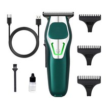 GHSHOP 제로 갭 남성용 수염 트리머 USB 충전 휴대용 이발사 면도기 그루밍 전기 컴팩트, 10.5cm, ABS, 녹색