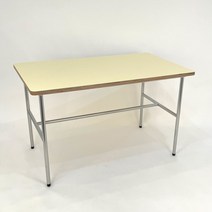 브린그라운 - H 호마이카 테이블 1200 x 700 HPL 자작합판테이블 미드센추리모던테이블, 블랙, 화이트, 45