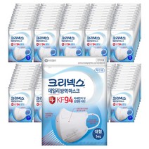 크리넥스 데일리 방역 마스크 KF94 대형 1입, 1개입, 50개, 화이트
