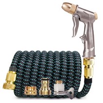 에어릴 에어선 에어호스릴 원터치피팅 고압 연결 정원 물 호스 확장 더블 금속 커넥터 고압 pvc 릴 매직 워터 파이프 정원 농장 관개 세차, 12, 6-150피트