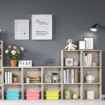 윤성퍼니쳐 공간박스 책장 책꽂이 전면책꽂이, 공간박스 2단, 오크