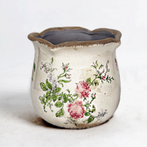 일일미학 앤틱 패턴 빈티지 화분 유약분 튤립팟 5컬러, 로즈