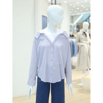 [ZOOC 주크] 오프숄더 레이어드 스트라이프 셔츠 Z232MSC026