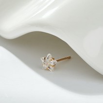 노이드비 14k GOLD 아기별 심플 큐빅귀걸이 한쌍 3사이즈