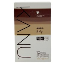 동서식품 카누 더블샷라떼 10T 3통 카누 스틱 커피, 10개입