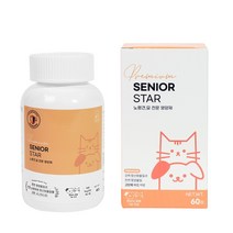 멍냥이랑 시니어스타 노령견 노령묘 영양제 60정, 노령 질환 억제, 2개