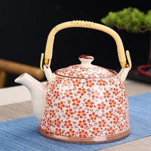 티포트세트 홍차 도자기 티팟 900ml 냄비 필터 물 대형 세라믹 용량 주전자 쿵푸 차, 10