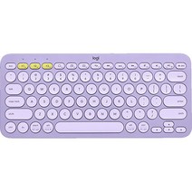 로지텍 블루투스 무선키보드, 퍼플, K380, 텐키리스