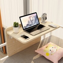 이층 침대 접이식 사이드 책상 간이 베드 테이블 선반 벙커침대 트레이 아이 방 학생, 심포니오크 60x33cm