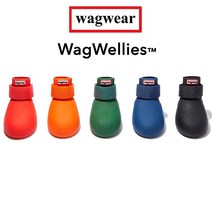 [와그웨어] wagwear 강아지 부츠 헌터부츠 장화 레인부츠 반려견 신발 방수 웨그웨어, 빨강