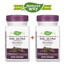 (1+1) 네이처스웨이 Licorice 리코리스 스페인 감초 추출물 글리신 DGL 75mg 90 베지캡슐 2팩