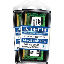 A-Tech 애플 16GB 키트 2 x 8GB PC3-10600 맥북 프로 Early 2011 MC700LL/A A1278 MC724LL/A MC721LL/A A1286 MC723, 16GB Kit 2x 8GB