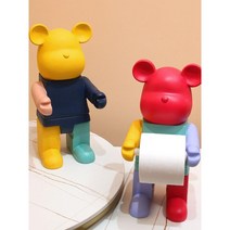 두루마리 인테리어 소품 난폭한 알록달록 걸이 케이스 휴지, C. 블루