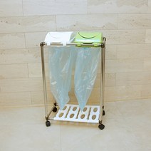 기타 스텐 스윙 재활용 분리수거함 2P