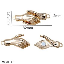 5 세트 믹스 강한 사랑의 마음 라운드 마그네틱 걸쇠 맞는 로듐 엔드 커넥터 가죽 팔찌 쥬얼리 만들기위한 구성 요소, [27] KC