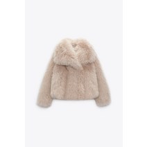 ZARA 자라 Za 가을 겨울 새로운 여성 의류 인조 모피 효과 옷깃 긴팔 재킷 450