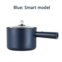 분리형 멀티 포트 라면 캠핑 휴대용 쿠커 DMWD 가정용 전기 밥솥 미니 냄비 요리 음식 찜기 죽 수프 기계 들러붙지 않는 110 220V 18L, Blue Smart+220V