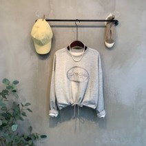 씨샵인더룸 / 블로섬 자수 크롭 스트링 긴팔 티셔츠 2color