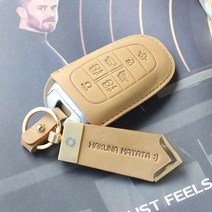 투싼 IX NX4 키케이스 가죽 차키케이스, 누키노블 H-08 (5버튼), 브라운